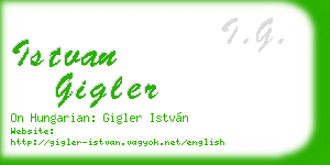 istvan gigler business card